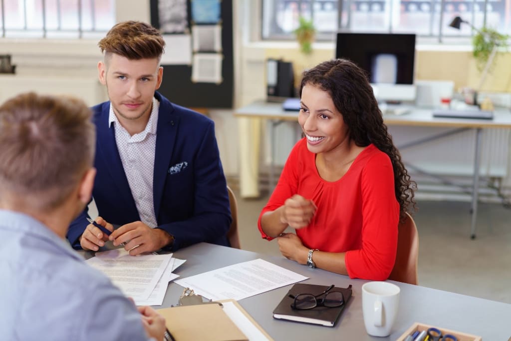 Lawyer Discussing With His Client